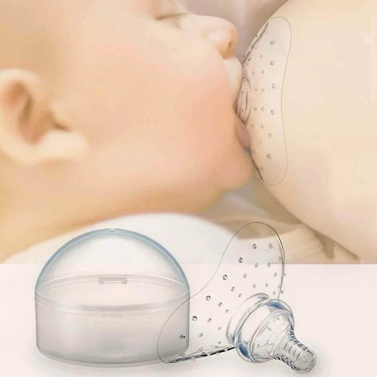Food-Grade Silicone / Contact Nipple Shields Protectors /Breastfeeding Aid  w/Box
